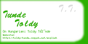 tunde toldy business card